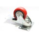 PU Polyurethane Trolley Wheels Heavy Duty (Red)
